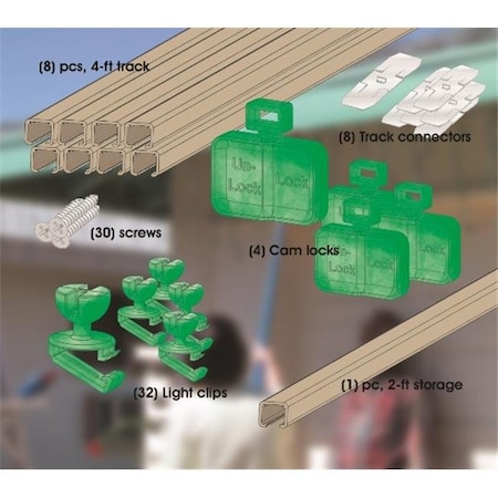 Forever Bright Kellogg Plastics 04100-M20 Track System for Hanging Lights - Off White 04100-M20